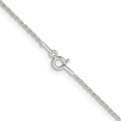 Sterling Silver Rhodium-plated 1.3mm Solid Rope Chain