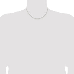 Sterling Silver Rhodium-plated 1.3mm Solid Rope Chain