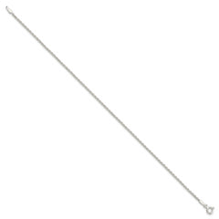 Sterling Silver 1.5mm Solid Rope Chain Anklet