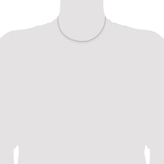 Sterling Silver Rhodium-plated 1.5mm Solid Rope Chain