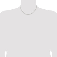 Sterling Silver Rhodium-plated 1.8mm Solid Rope Chain