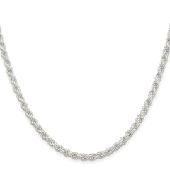Sterling Silver Rhodium-plated 4.5mm Solid Rope Chain