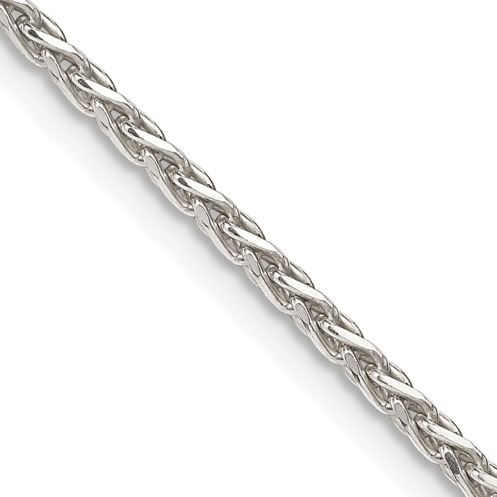 Sterling Silver 2mm Diamond-cut Spiga Chain