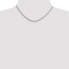 Sterling Silver Rhodium-plated 2.75mm Diamond-cut Spiga Chain