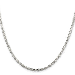 Sterling Silver 3.5mm Diamond-cut Spiga Chain