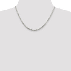Sterling Silver 3.5mm Diamond-cut Spiga Chain