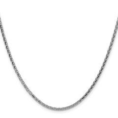 Sterling Silver 2.5mm Diamond-cut Square Spiga Chain