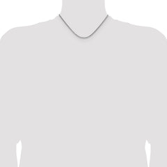 Sterling Silver 2.5mm Diamond-cut Square Spiga Chain