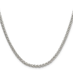 Sterling Silver 3.5mm Diamond-cut Square Spiga Chain