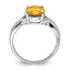 Sterling Silver Rhodium Citrine & Diamond Ring - Sophia Jewelers