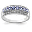 Tanzanite & Diamond Ring in Sterling Silver (0.09 ct. tw.) - Sophia Jewelers