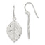 Leaf Dangle Earrings in Sterling Silver, 14mm Textured - Sophia Jewelers
