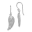 Cubic Zirconia Wings Dangle Earrings in Sterling Silver, Textured - Sophia Jewelers