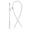 Sterling Silver Rhodium-plated Polished CZ Threader Earrings