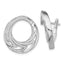 Pure Fire Sterling Silver Rhod-plated CZ Hinged Hoop Earrings