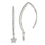 Cubic Zirconia Star Threader Earrings in Sterling Silver - Sophia Jewelers