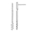 Sterling Silver Rhodium Plated CZ Dangle Earrings