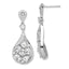 Fancy Cubic Zirconia Teardrop Stud Dangle Earrings in Sterling Silver, 14.63mm - Sophia Jewelers