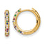 Colorful Cubic Zirconia Small Hoop Earrings in Gold-Plated Sterling Silver - Sophia Jewelers