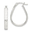 Sterling Silver Patterned 3mm Teardrop Hoop Earrings