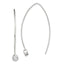 Round Cubic Zirconia Threader Earrings in Sterling Silver - Sophia Jewelers