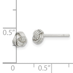 Sterling Silver Love Knot Post Earrings