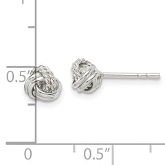 Sterling Silver Love Knot Post Earrings