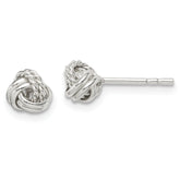 Sterling Silver Love Knot Post Earrings