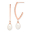 Freshwater Pearl Stud Dangle Earrings in Rose Gold-Plated Sterling Silver, 8-9mm - Sophia Jewelers