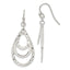 Triple Teardrop Dangle Earrings in Sterling Silver, Diamond-Cut - Sophia Jewelers
