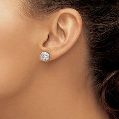 Sterling Silver Polished Love Knot Earrings