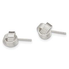 Sterling Silver Love Knot Small Post Earrings