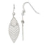 Leaf Dangle Earrings in Sterling Silver, 12mm - Sophia Jewelers