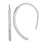 Sterling Silver Rhodium-plated Crystal Threader Dangle Earrings