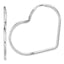 Heart Hoop Earrings in Sterling Silver, 46mm - Sophia Jewelers