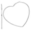 Heart Hoop Earrings in Sterling Silver, 72mm - Sophia Jewelers