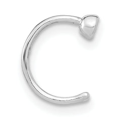 Sterling Silver Rhodium-plated Polished CZ Bezel Pair of Cuff Earrings