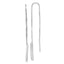 Cubic Zirconia Threader Earrings in Sterling Silver, 2.5mm - Sophia Jewelers