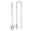 Skull Threader Earrings in Sterling Silver - Sophia Jewelers