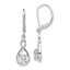 Cubic Zirconia Infinity Leverback Earrings in Sterling Silver, 6mm - Sophia Jewelers