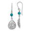 Cubic Zirconia Turquoise Teardrop Dangle Earrings in Sterling Silver - Sophia Jewelers