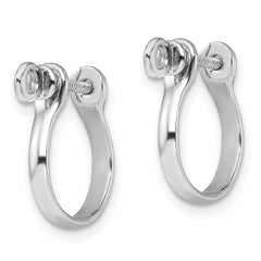 De-Ani Sterling Silver Rhodium-plated Polished 3D Shackle Link Screw Earrings