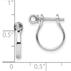 De-Ani Sterling Silver Rhodium-plated Polished 3D Shackle Link Screw Earrings