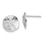 De-Ani Sterling Silver Rhodium-Plated Polished Sand Dollar Post Earrings