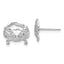 De-Ani Sterling Silver Rhodium-Plated Polished Small Blue Crab Post Earrings