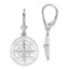Compass Leverback Earrings in Sterling Silver - Sophia Jewelers