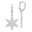 Snowflake Leverback Earrings in Sterling Silver - Sophia Jewelers