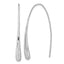 Sterling Silver Rh-Plated Polished Teardrop Threader