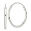 Sterling Silver Polished Endless Oval Hoop Earrings