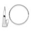 Sterling Silver Rhodium-plated Polished Flat Bar Hoop Threader Earrings